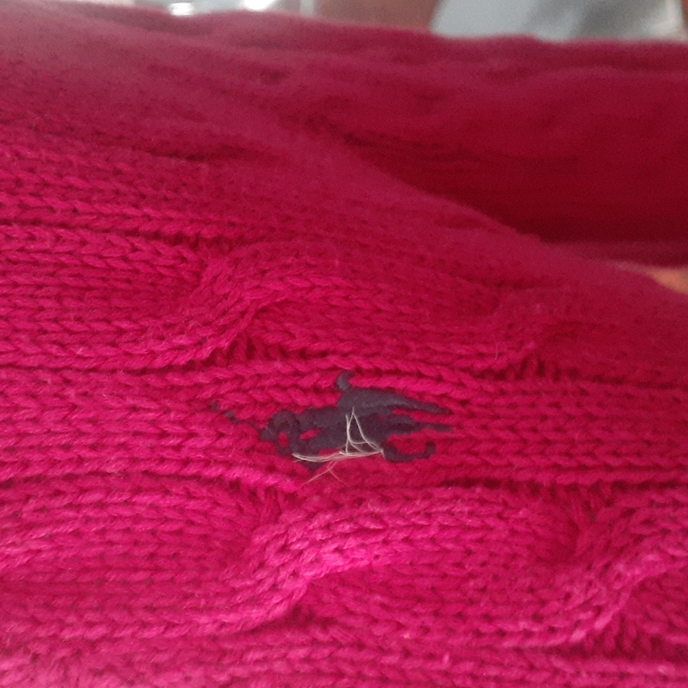 Ralph Lauren sport women's vneck pullover preppy sweater size M - Picture 5 of 12
